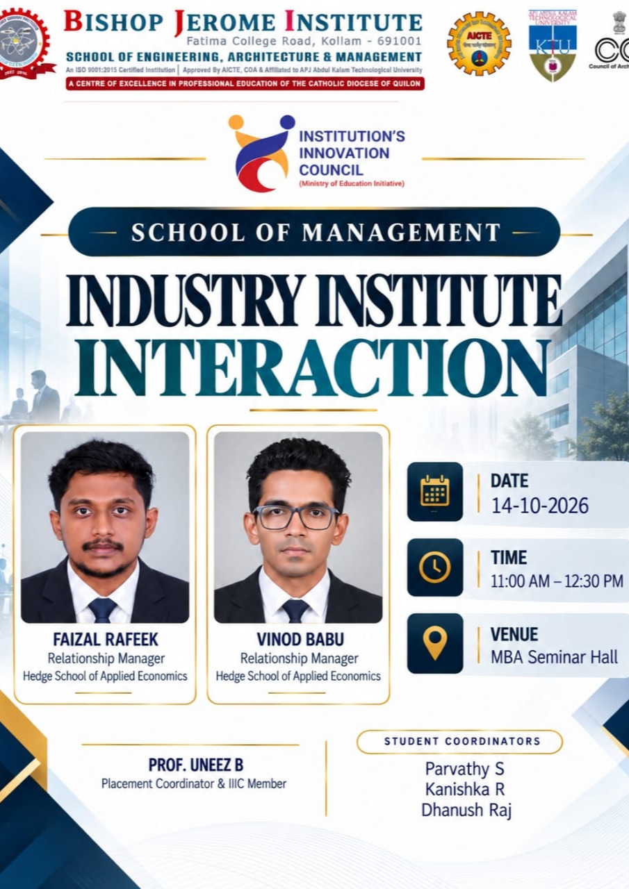 School of Management Hosts Industry-Institute Interaction with Hedge School of Applied Economics